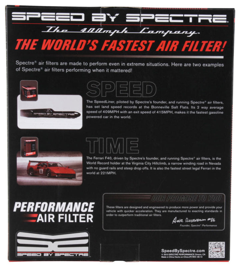 Spectre 2010 BMW 525i 3.0L L6 F/I Replacement Panel Air Filter HPR10022 HPR10022 Photo - in package