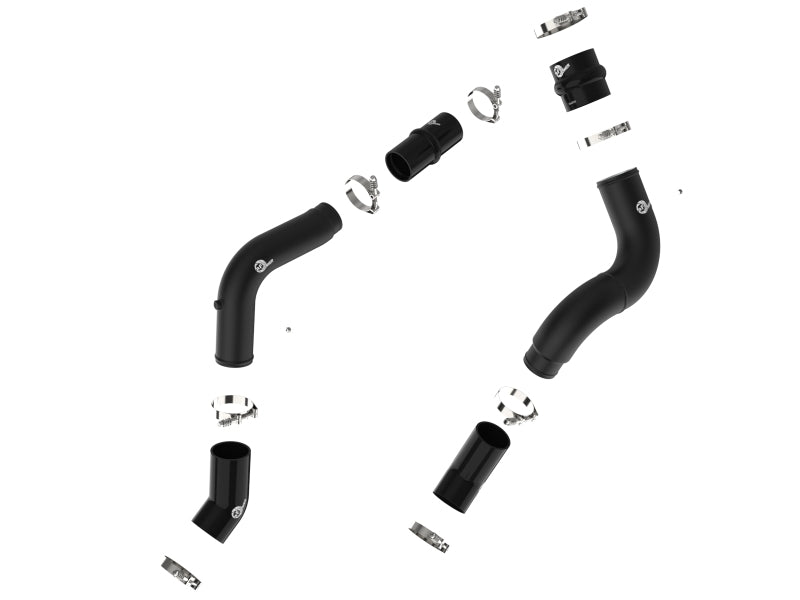 aFe BladeRunner Aluminum Hot and Cold Charge Pipe Kit Black RAM Diesel Trucks 19-23 L6-6.7L (td) 46-20614-B 46-20614-B Photo - Unmounted
