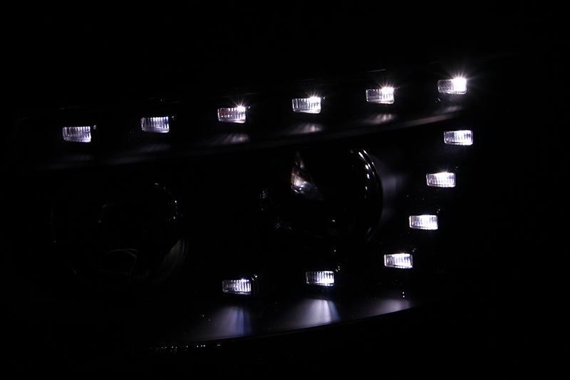 Anzo 2007-2007 Hyundai Santa Fe Projector Headlights w/ LED Black 111237 Photo - Mounted