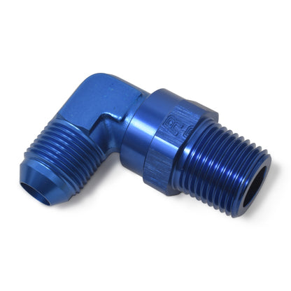 Russell #10 90° Male AN To Male Swivel NPT - Blue 614120 Photo - out of package