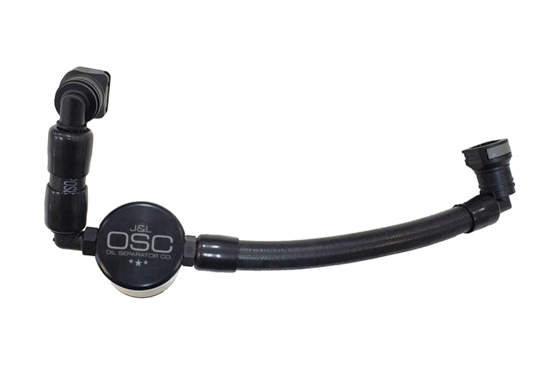 J&L 11-17 Ford Mustang V6 Passenger Side Oil Separator 3.0 V2 - Black Anodized 3050P-B 3050P-B Photo - Primary