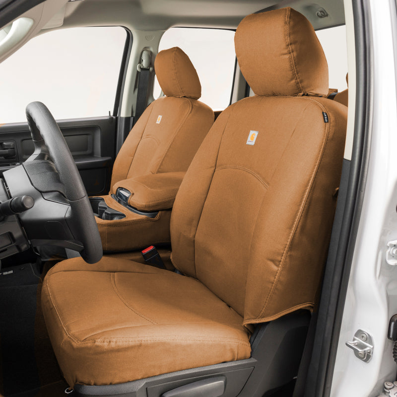 Covercraft 17-22 Ford F250-F350-F450-F550 Carhartt PrecisionFit Custom Front Row Seat Covers - Brown GTF634ABCABN GTF634ABCABN Photo - Primary