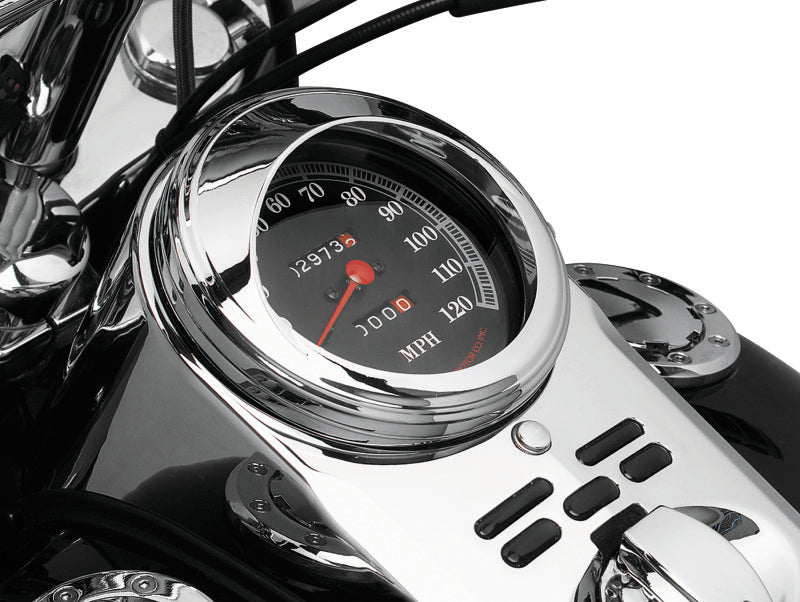 Kuryakyn Speedometer Trim Ring With Visor Chrome 112 112 Photo - Primary