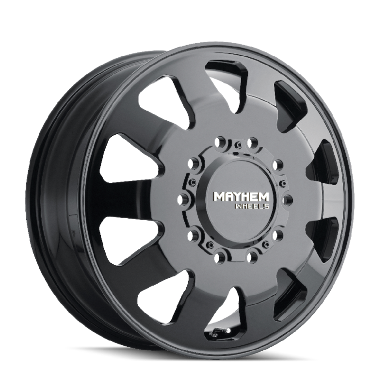 Mayhem 8181 Challenger Dually 22x8.25 / 10x225 BP / 169mm Offset / 170.1mm Hub Full Black Wheel 8181-22820B 8181-22820B Photo - Primary