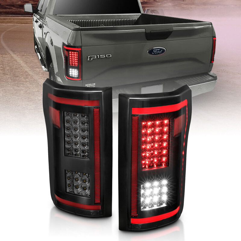 ANZO 15-17 Ford F-150 LED Taillights - Smoke 311294 311294 Photo - lifestyle view