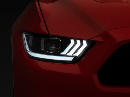 Raxiom 15-17 Ford Mustang GT350 GT500 LED Projector Headlights- Blk Housing (Clear Lens) 407613 407613 Photo - Close Up