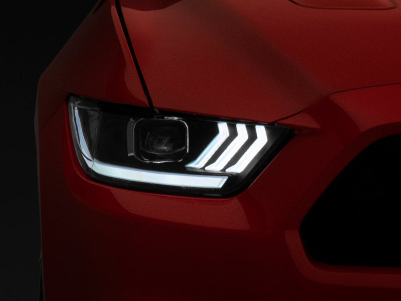 Raxiom 15-17 Ford Mustang GT350 GT500 LED Projector Headlights- Blk Housing (Clear Lens) 407613 407613 Photo - Close Up