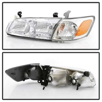 SPYDER xTune 00-01 Toyota Camry 4pc OEM Style Headlights w/Corner Lights - Chrome (HD-JH-TCAM00-SET-C) 9042812 9042812 Photo - Unmounted