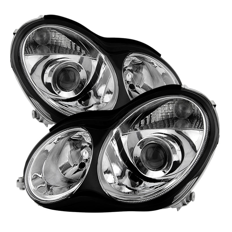 SPYDER Xtune Mercedes W203 C Class Sedan 01-05 Projector Headlights -Chrome PRO-JH-MBW203-C 9029783 9029783 Photo - Primary