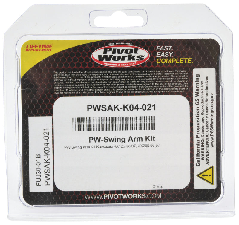 Pivot Works 96-97 Kawasaki KX125 PW Swing Arm Kit PWSAK-K04-021 PWSAK-K04-021 Photo - Primary