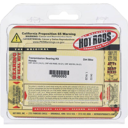 Hot Rods 19-21 Honda CRF 450 R 450cc Transmission Bearing Kit HR00093 HR00093 Photo - Primary