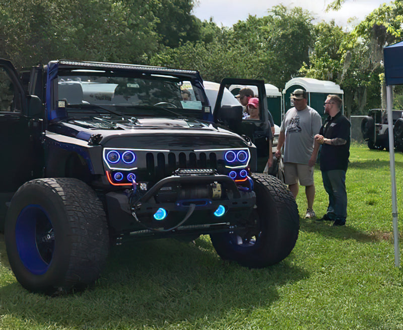 ORACLE Lighting Oracle Vector Jeep Wrangler JK Grille LED Halo Kit - White 5835-001 5835-001 Photo - Mounted