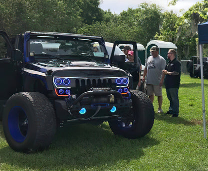 ORACLE Lighting Oracle Vector Jeep Wrangler JK Grille LED Halo Kit - White 5835-001 5835-001 Photo - Mounted