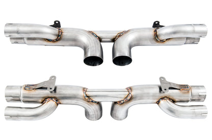 AWE Tuning Porsche 991 GT3 / RS Center Muffler Delete - Chrome Silver Tips 3010-32036 3010-32036 Photo - out of package