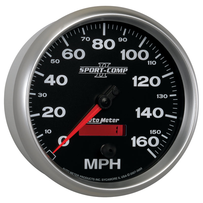 Autometer Gauge, Speedometer, 5", 160Mph, Elec. Programmable, Sport-Comp II 3689 User 5