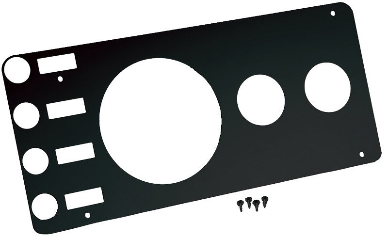 Kentrol 76-86 Jeep CJ Gauge Cover Without Radio Opening - Powdercoat Black 50521 50521 Photo - Primary