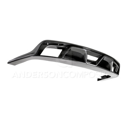 Anderson Composites 15-16 Ford Mustang R-Style Carbon Fiber Rear Valance (for Quad Tip Exhaust) AC-RL15FDMU-GR AC-RL15FDMU-GR Photo - Primary