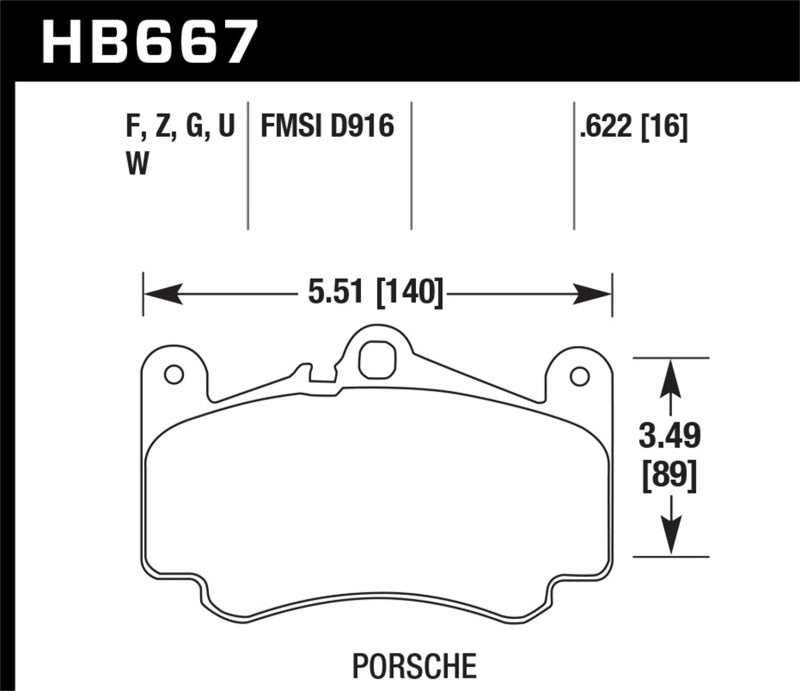 Hawk Disc Brake Pad HB667F.622 Photo - Primary
