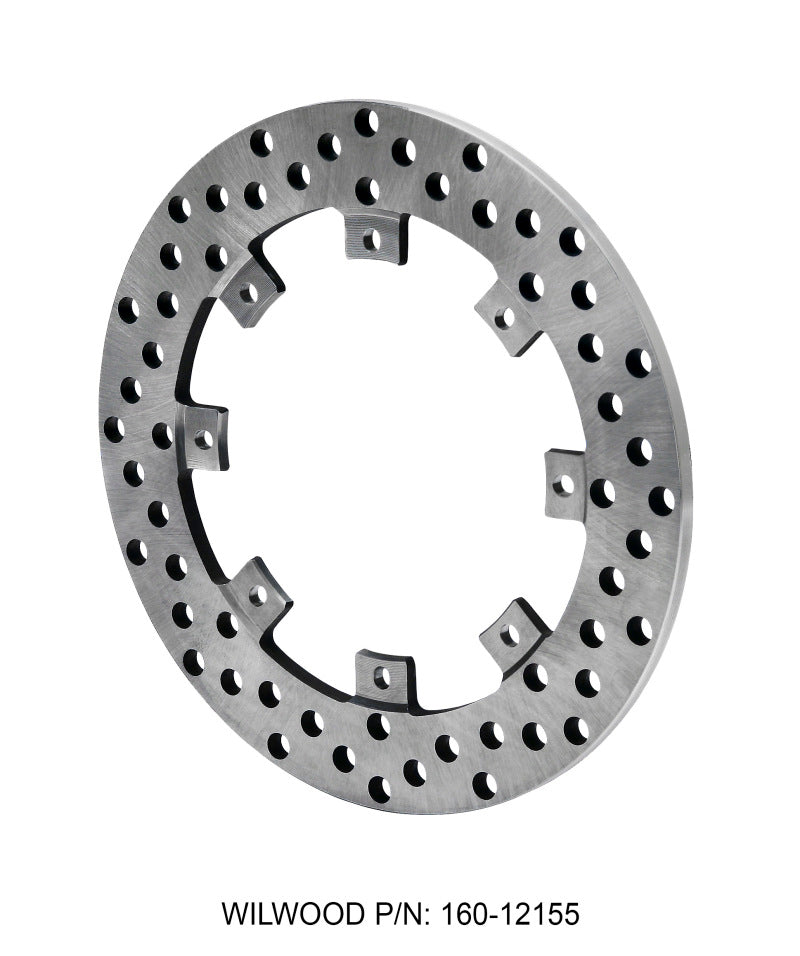 Wilwood Rotor-SuperAlloy-Rear Drag-Drilled 11.44 x .350 - 8 on 7.00" 160-12155 Photo - Primary