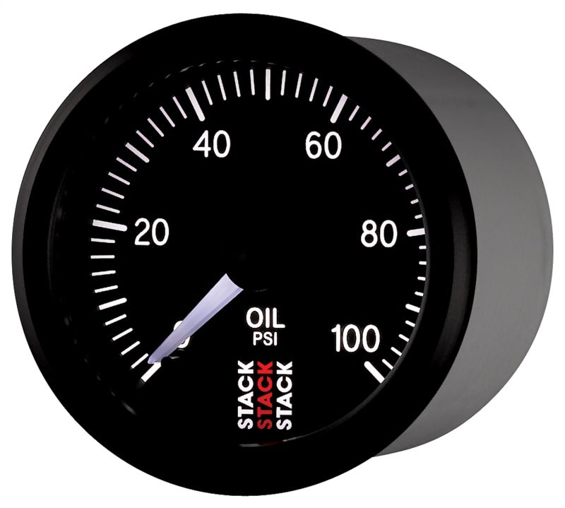 Autometer Stack 52mm 0-100 PSI 1/8in NPTF Male Pro Stepper Motor Oil Pressure Gauge - Black ST3302 ST3302 User 3