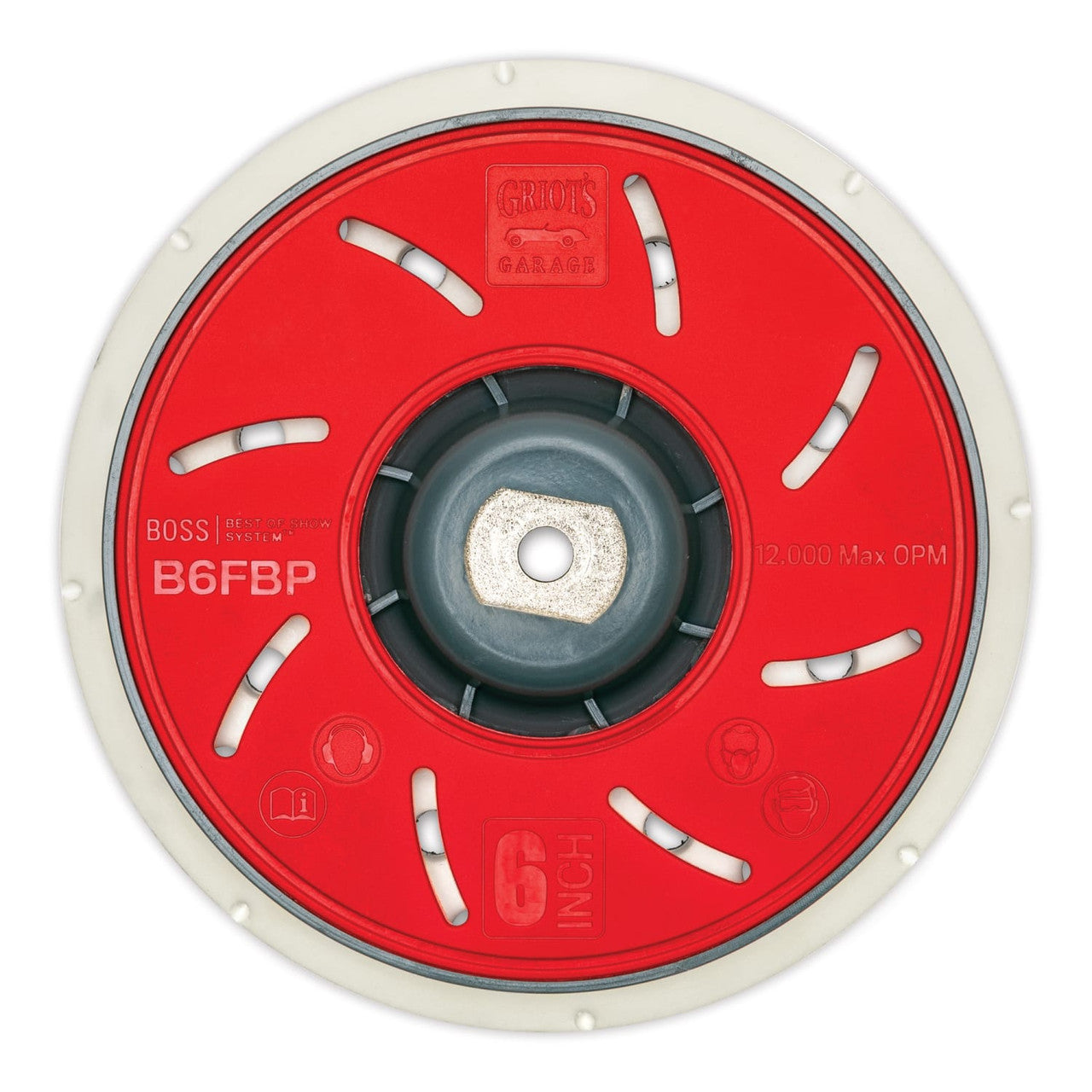 Griots Garage BOSS 6in Fanned Orbital Backing Plate B6FBP
