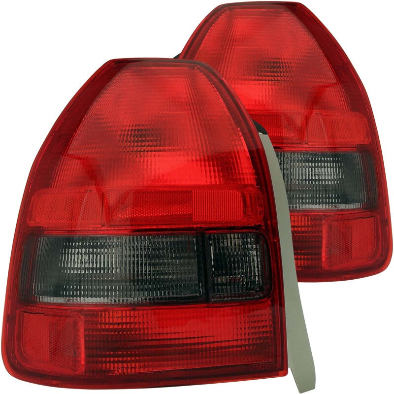 Anzo 1996-2000 Honda Civic Tail lights Red/Smoke 221193 Photo - Primary