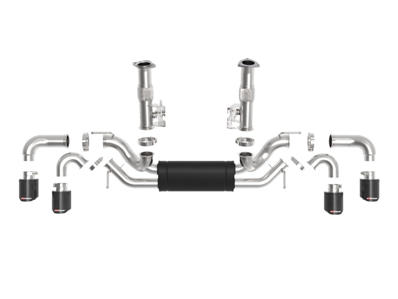aFe MACH Force-Xp 3in to 2-1/2in 304SS Cat-Back (No NPP) 2020 Chevy Corvette (C8) 6.2L - Carbon Tip 49-34127-C 49-34127-C Photo - Unmounted