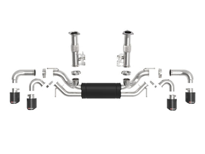 aFe MACH Force-Xp 3in to 2-1/2in 304SS Cat-Back (No NPP) 2020 Chevy Corvette (C8) 6.2L - Carbon Tip 49-34127-C 49-34127-C Photo - Unmounted