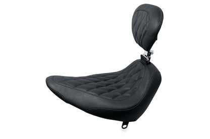 Mustang Motorcycle Mustang 84-06 Harley Standard Rear Tire Wide Tripper Solo Seat w/DBR Diamond Stitch - Black 79751 79751 Photo - Primary