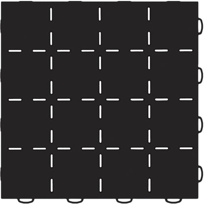 WeatherTech TechFloor - 12in x 12in Solid Tile w/ Raised Squares - Black 51T1212SS BK 51T1212SS BK Photo - Primary