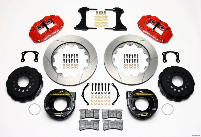 Wilwood FNSL4R Rear P-Brk Kit,14.00",Red,New Big Ford 2.50" Offset 140-10012-R Photo - Primary