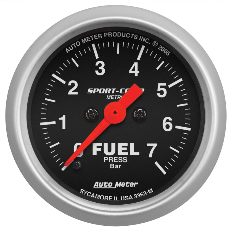 Autometer Comp 3363-M 2" Fuel Press 0-7 Bars Gauge 3363-M Photo - Primary
