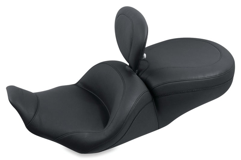 Mustang Motorcycle Mustang 97-07 Harley Rd King,06-07 Str Glide,00-05 Eagle Lowdown Touring 1PC Seat w/DBR - Black 79672 79672 Photo - Primary