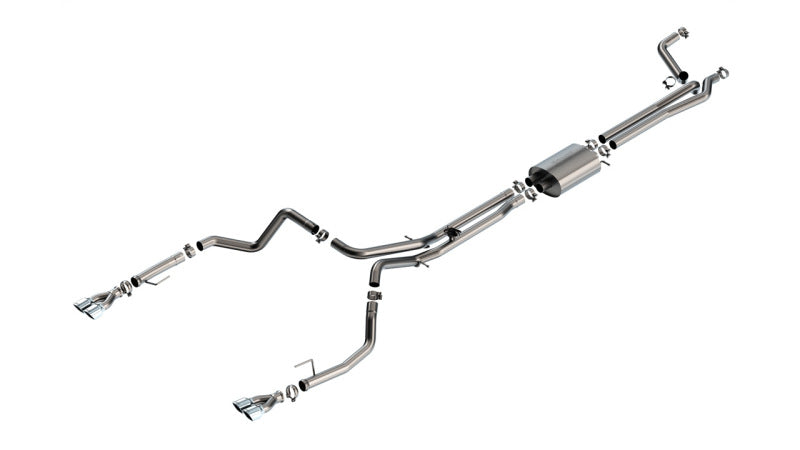 Borla 24-25 Chevy Silverado 1500 (6.2L V8) S-Type Cat Back - 3.5in Chrome Tips 141001 141001 Photo - Primary
