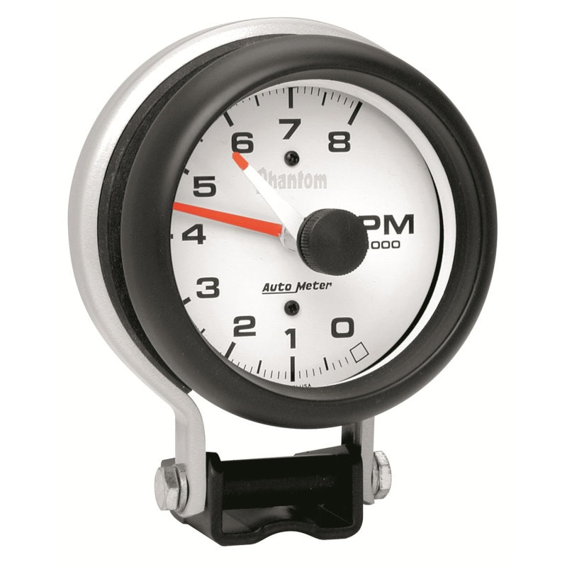 Autometer Gauge, Tachometer, 3 3/4", 8K Rpm, Pedestal W/ Red Line, Phantom 5780 Photo - Primary