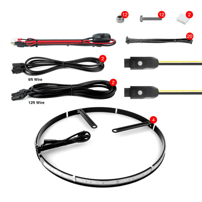 XKGLOW XK Glow Wheel Ring Light Kit XKchrome App controlled w/ Turn Signal Function 4pc 15In XK-WHEEL-KIT XK-WHEEL-KIT User 1