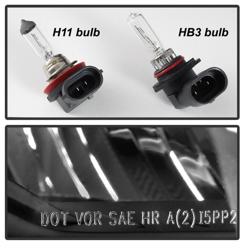 SPYDER xTune 14-15 Chevy Silverado 1500 (New Body) OEM Style Headlights w/Trim - Blk (HD-JH-CS14-CC-BK) 9042447 9042447 Photo - Unmounted