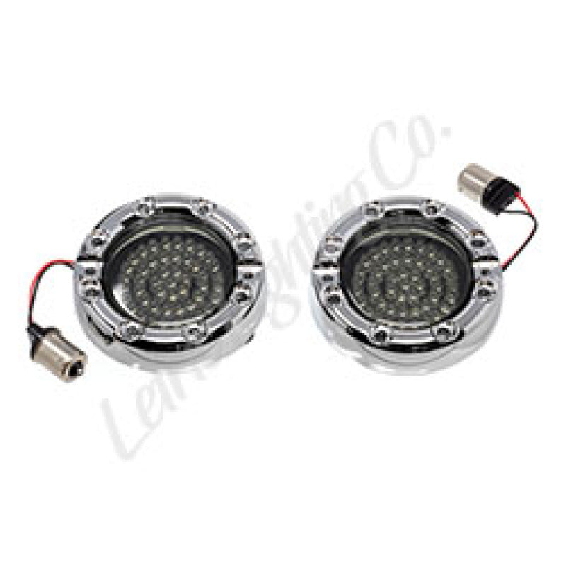 Letric Lighting 99-03 Premium Halo Red Switchbacks Running Light w/ Amber Turn Signals (1157) LLC-FLHC-6R LLC-FLHC-6R Photo - Primary