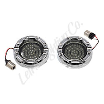 Letric Lighting 99-03 Premium Halo Red Switchbacks Running Light w/ Amber Turn Signals (1157) LLC-FLHC-6R LLC-FLHC-6R Photo - Primary