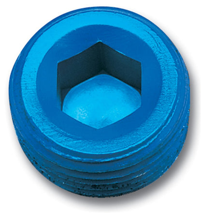 Russell 1/8" Aluminum Allen Socket Pipe Plugs (Blue Finish) 662030 Photo - Primary