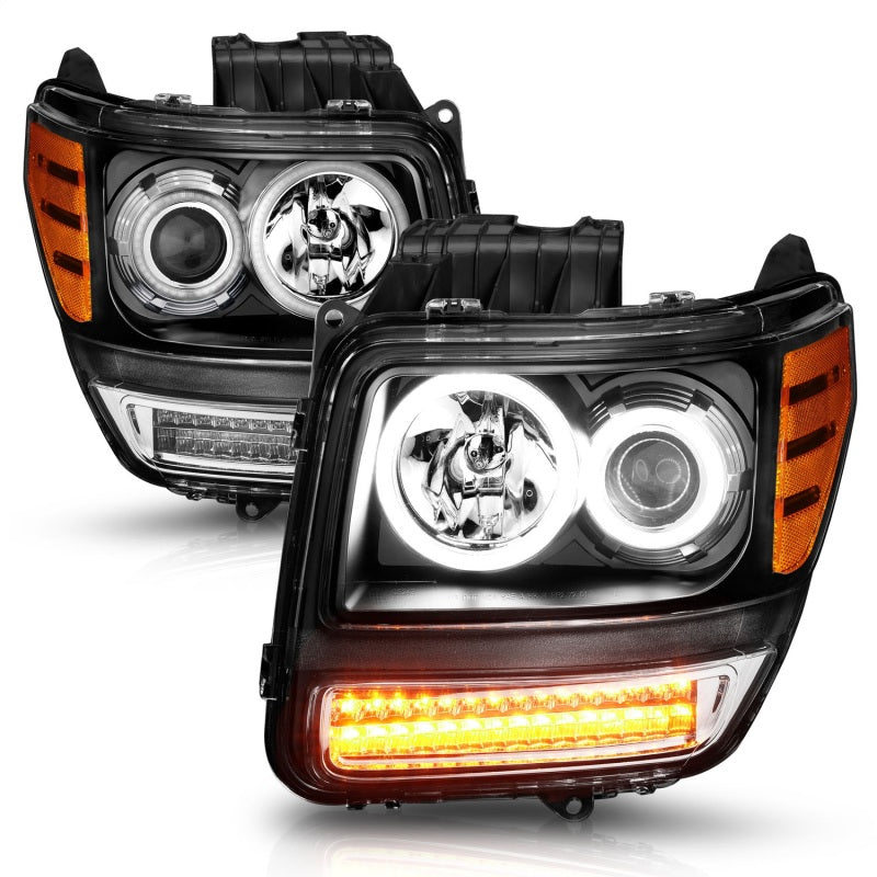 Anzo 2007-2012 Dodge Nitro Projector Headlights w/ Halo Black (CCFL) G2 111145 Photo - Unmounted