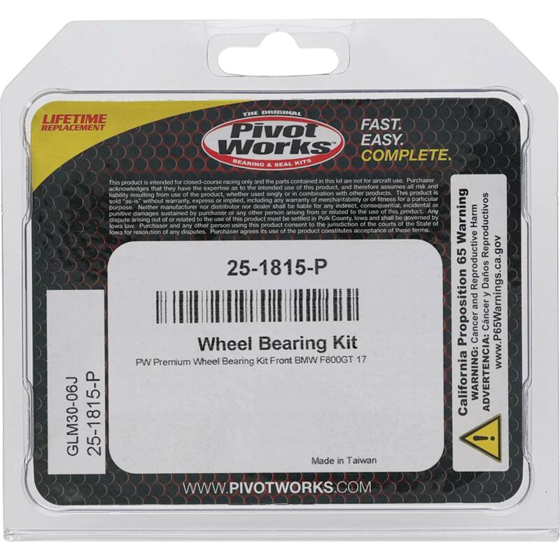 Pivot Works BMW Wheel Bearing Kit Premium Bearings 25-1815-P 25-1815-P Photo - Primary