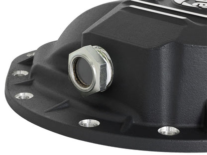aFe Front Differential Cover, Machined Fins; Pro Series w/ Gear Oil 46-70042-WL Photo - Unmounted