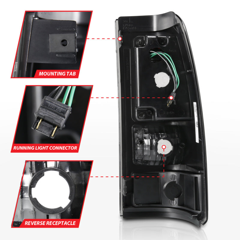 ANZO 2003-2006 Chevy Silverado 1500 LED Taillights Plank Style Black w/Smoke Lens 311328 311328 User 4