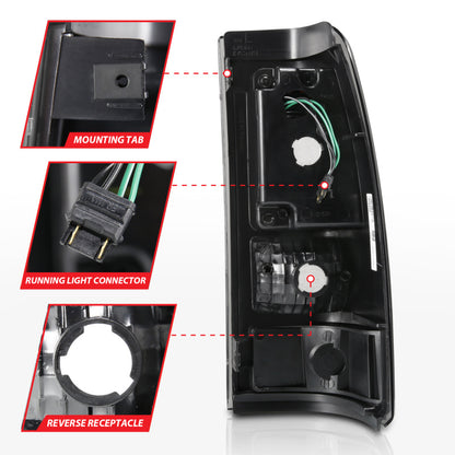 ANZO 2003-2006 Chevy Silverado 1500 LED Taillights Plank Style Black w/Smoke Lens 311328 311328 User 4
