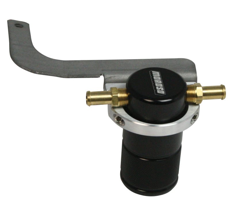 Moroso 95-99 BMW M3 Air/Oil Separator Catch Can - Small Body - Billet Aluminum - Black Finish 85649 85649 Photo - Primary
