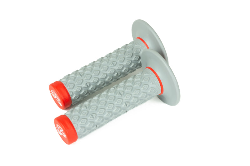 Renthal Soft/Firm MX Dual Compound Grips Tapered 1/2 Waffle - Gray/Red G209 G209 User 1