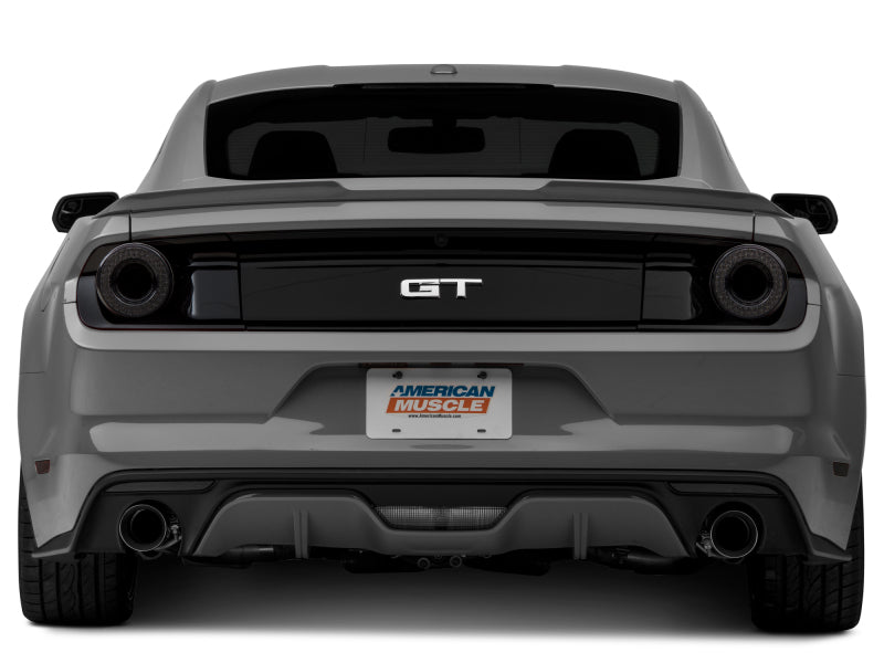 Raxiom 15-22 Ford Mustang Halo LED Tail Lights - Gloss Black Housing (Smoked Lens) 393827 393827 Photo - Close Up