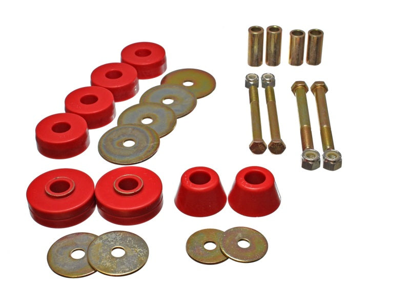 Energy Suspension Body Mount Set Red Chevrolet C10 Pickup All 1963-1966 3.4137R Photo - Primary