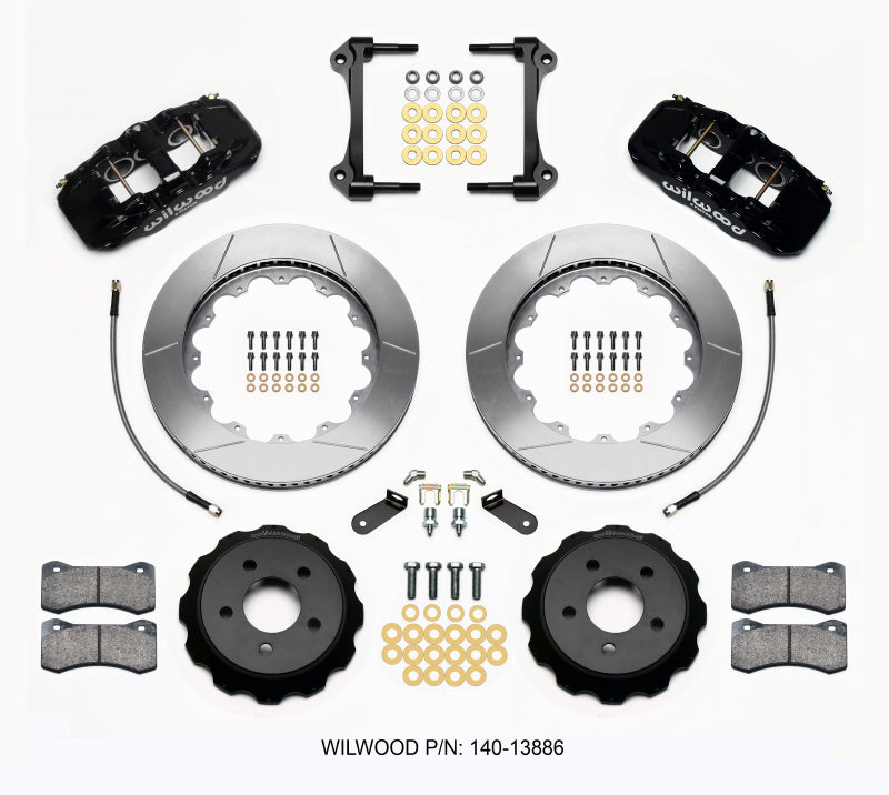 Wilwood AERO6 Front Hat Kit 14.00 2015-Up Mustang w/Lines 140-13886 140-13886 Photo - Primary